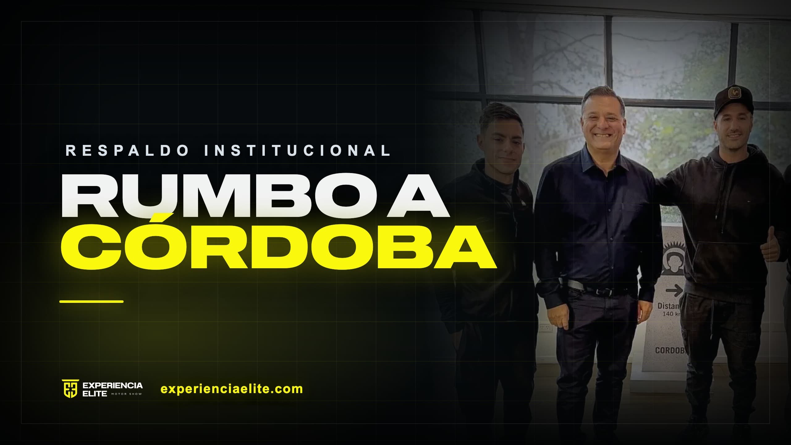 El Jeque Drifter y Mauricio Sawicki junto a Darío Capitani, presidente de la Agencia Córdoba Turismo